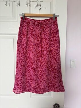 Vintage Pink Midi Skirt